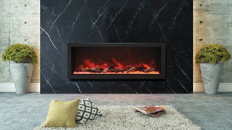 AMANTII BI-60-DEEP-XT 58 5/8 INCH DEEP EXTRA TALL BUILT-IN ONLY ELECTRIC FIREPLACE - BLACK
