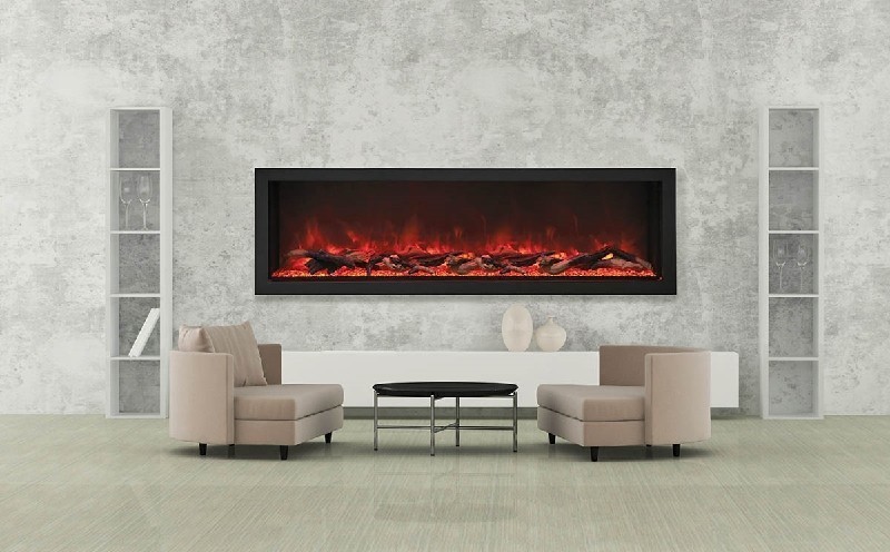 AMANTII BI-72-DEEP-XT 72 1/8 INCH DEEP EXTRA TALL BUILT-IN ONLY ELECTRIC FIREPLACE - BLACK