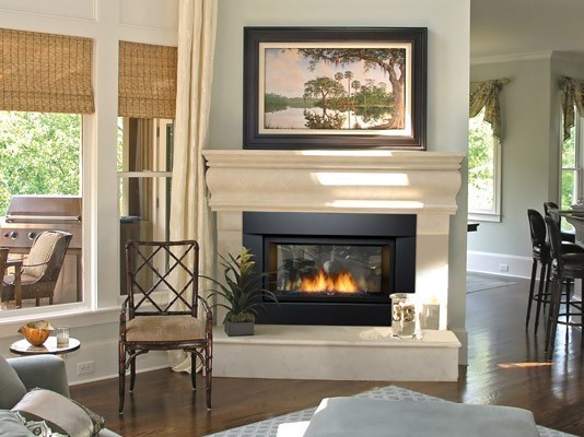 SIERRA FLAME PALISADE-36-DELUXE PALISADE 35 3/8 INCH BUILT-IN SEE-THRU DELUXE DIRECT VENT FIREPLACE