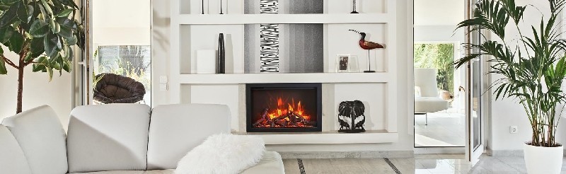 AMANTII TRD-30 TRADITIONAL 29 3/8 INCH ELECTRIC FIREPLACE - BLACK