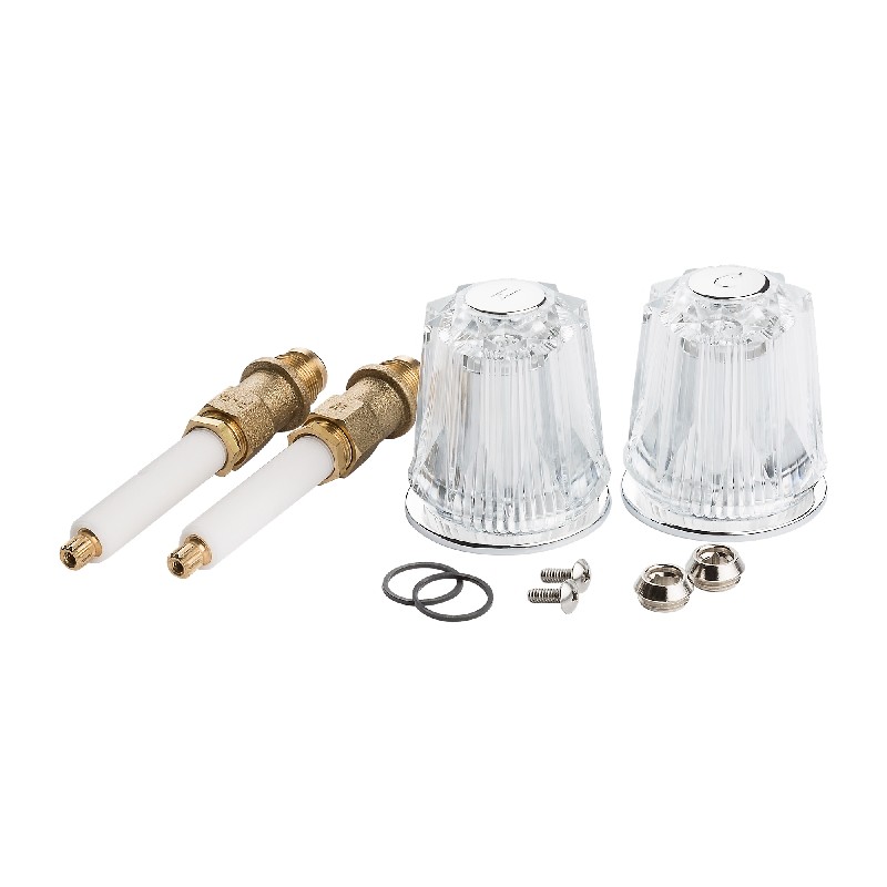 PFISTER S10-200 TWO HANDLE REBUILD KIT WITH ACRYLIC KNOBS - POLISHED CHROME