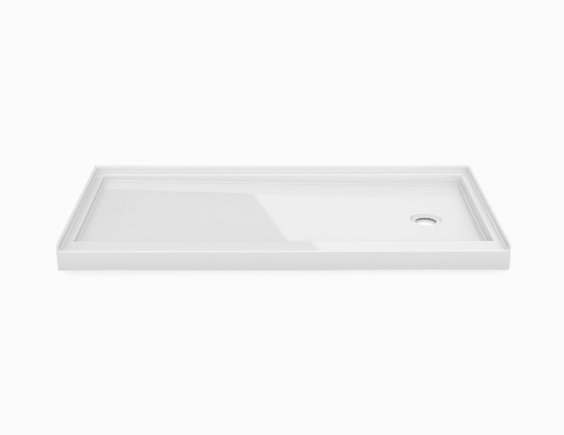 FLEURCO ABF6032-18-B ABF-B 60 INCH IN-LINE SIDE DRAIN BASE WITH 3 INTEGRATED TILE FLANGES