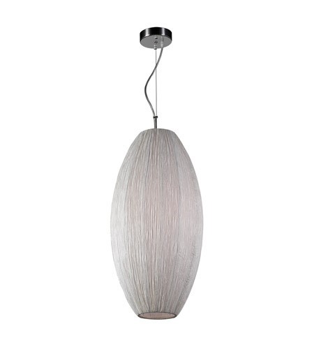 PLC LIGHTING 73016 IVORY MELROSE 13 INCH 100W SILK SHADE DIMMABLE PENDANT LIGHT - IVORY