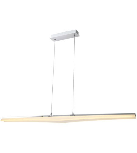 PLC LIGHTING 88811PC LINUX 47 INCH 36W OPAL ACRYLIC LENS DIMMABLE PENDANT LIGHT - POLISHED CHROME