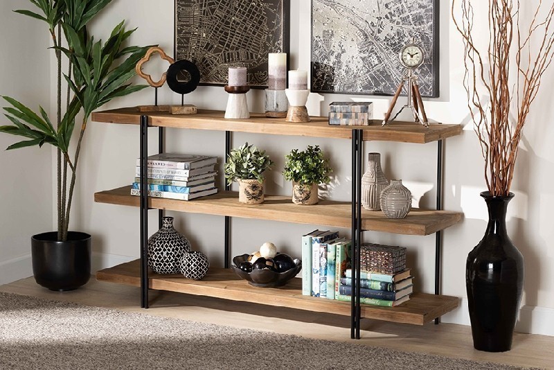 Industrial 60 Inch Natural Console Table