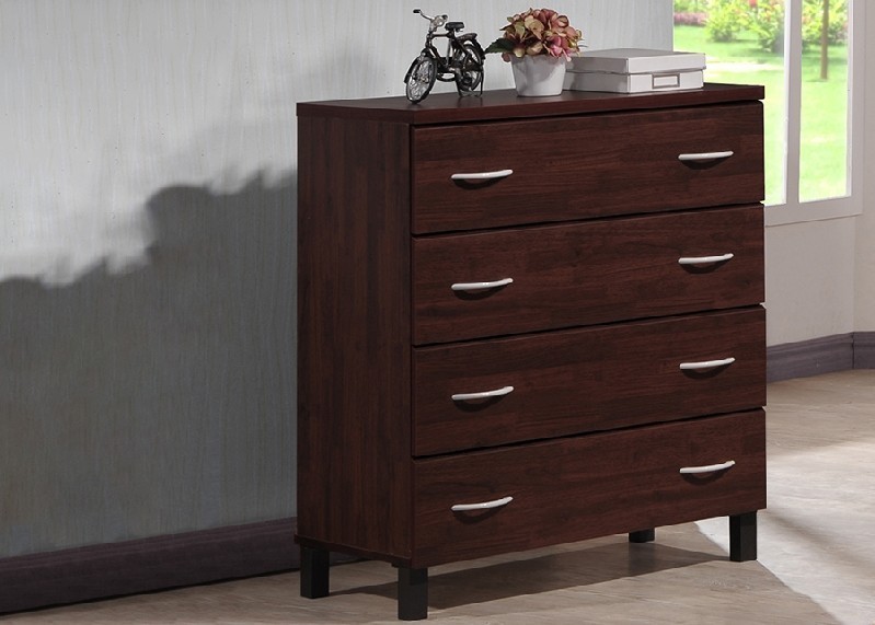 BAXTON STUDIO BR888024-DIRTY OAK MAISON 15 5/8 INCH MODERN AND CONTEMPORARY WOOD FOUR DRAWER STORAGE CHEST - OAK BROWN