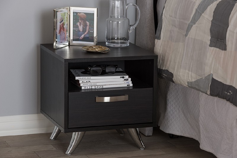 BAXTON STUDIO ST 3040-02-DARK BROWN-NS WARWICK 15 3/4 INCH MODERN AND CONTEMPORARY WOOD END TABLE - ESPRESSO BROWN