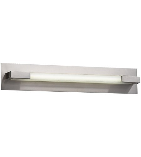 PLC LIGHTING 1044SNLED POLIS 27 1/4 INCH 20W CLEAR LENS DIMMABLE VANITY LIGHT - SATIN NICKEL