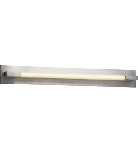 PLC LIGHTING 1046SNLED POLIS 39 INCH 38W CLEAR LENS DIMMABLE VANITY LIGHT - SATIN NICKEL