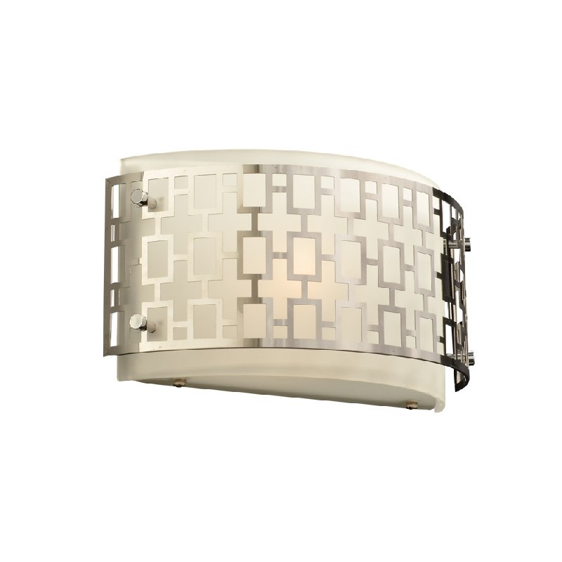 PLC LIGHTING 12153 PC ETHEN 12 INCH 60W FROST GLASS DIMMABLE ONE LIGHT WALL SCONCE - POLISHED CHROME