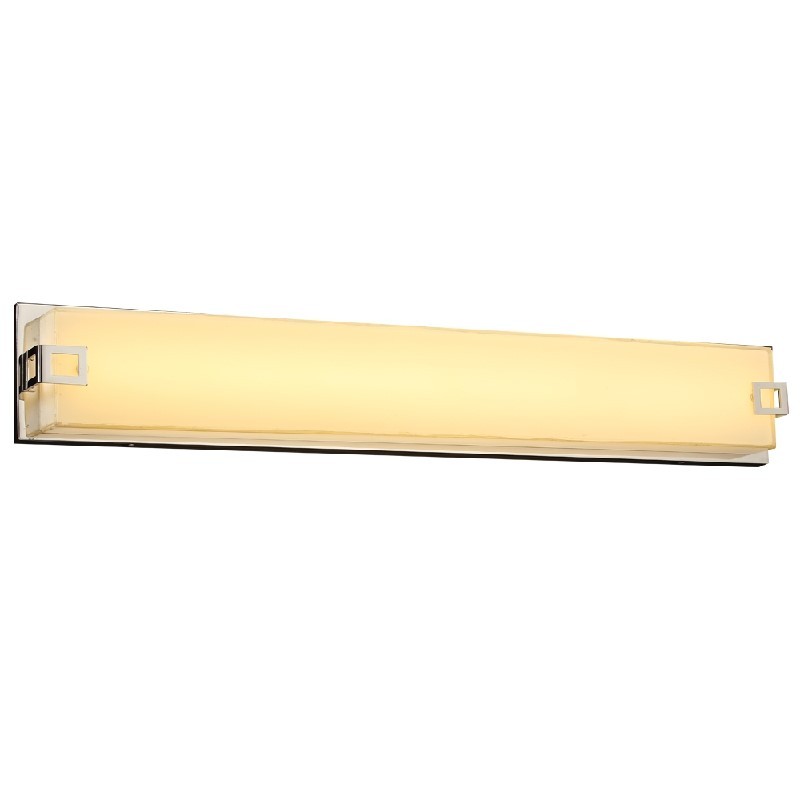 PLC LIGHTING 3343PC TUCKER 32 INCH 40W OPAL GLASS DIMMABLE LARGE VANITY LIGHT - POLISHED CHROME