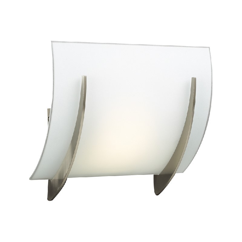 PLC LIGHTING 6559SNLED LISETTE 9 1/2 INCH 16W MATTE OPAL GLASS DIMMABLE LED SCONCE - SATIN NICKEL