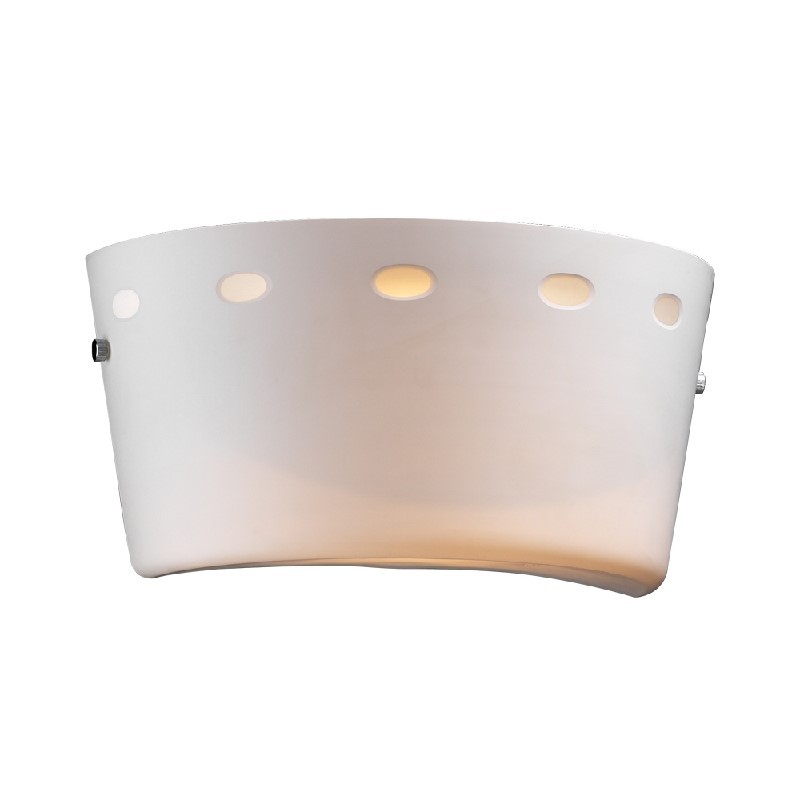 PLC LIGHTING 70043 PC ONDRIAN-I 8 3/4 INCH 60W MATTE OPAL GLASS DIMMABLE ONE LIGHT SCONCE - POLISHED CHROME