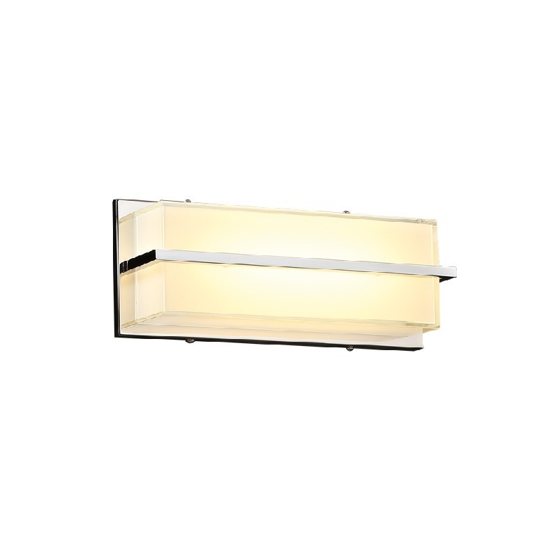 PLC LIGHTING 90050PC TAZZA 12 INCH 10W OPAL GLASS DIMMABLE ONE LIGHT WALL SCONCE - POLISHED CHROME