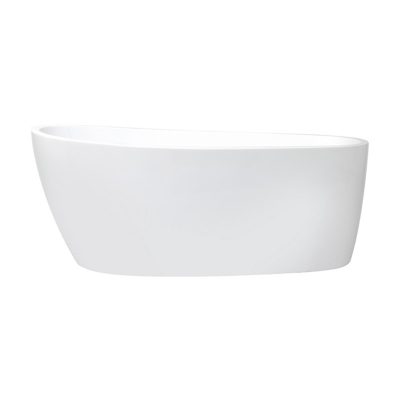 CAHABA CA401004-WH VIOLET 69 INCH  FREESTANDING ACRYLIC TUB IN GLOSSY WHITE WITH WHITE DRAIN