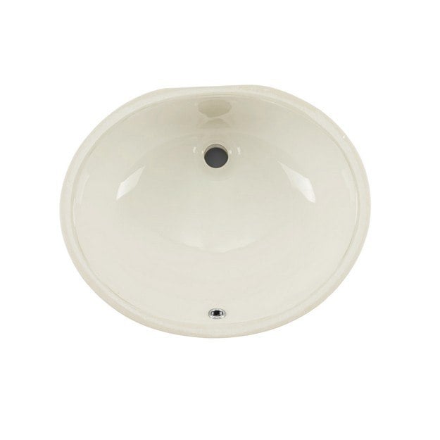 CAHABA CA425V15-B 17 INCH BISCUIT GLAZED PORCELAIN BATHROOM SINK