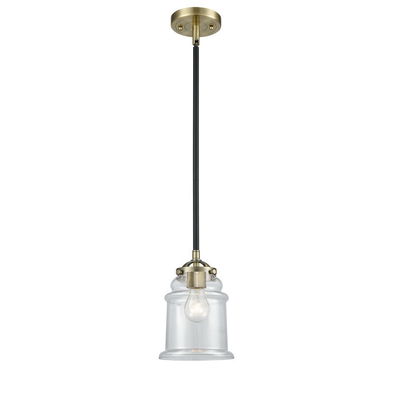 INNOVATIONS LIGHTING 284-1S-G182 NOUVEAU CANTON 6 INCH ONE LIGHT CLEAR CASED GLASS MINI PENDANT