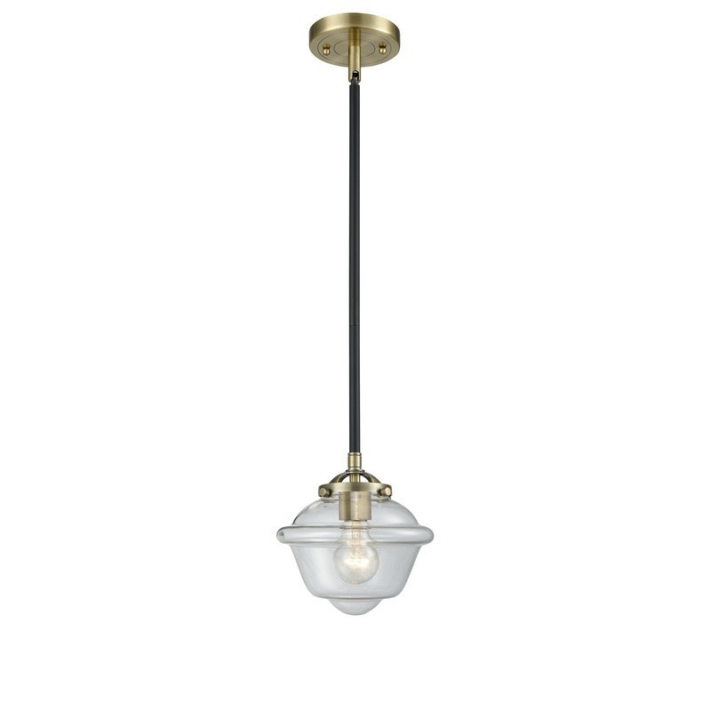 INNOVATIONS LIGHTING 284-1S-G532 NOUVEAU SMALL OXFORD 7 1/2 INCH ONE LIGHT CLEAR CASED GLASS MINI PENDANT