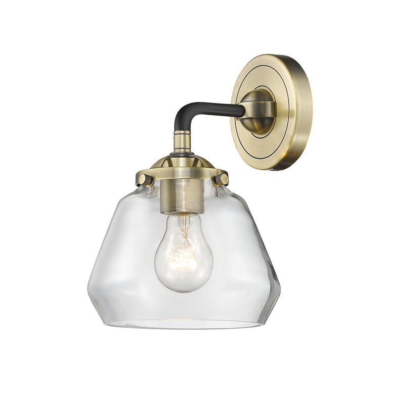 INNOVATIONS LIGHTING 284-1W-G172 NOUVEAU FULTON 14 3/4 INCH ONE LIGHT UP OR DOWN CLEAR GLASS WALL SCONCE