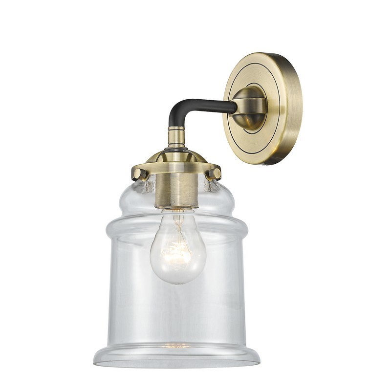 INNOVATIONS LIGHTING 284-1W-G182 NOUVEAU CANTON 14 INCH ONE LIGHT UP OR DOWN CLEAR GLASS WALL SCONCE