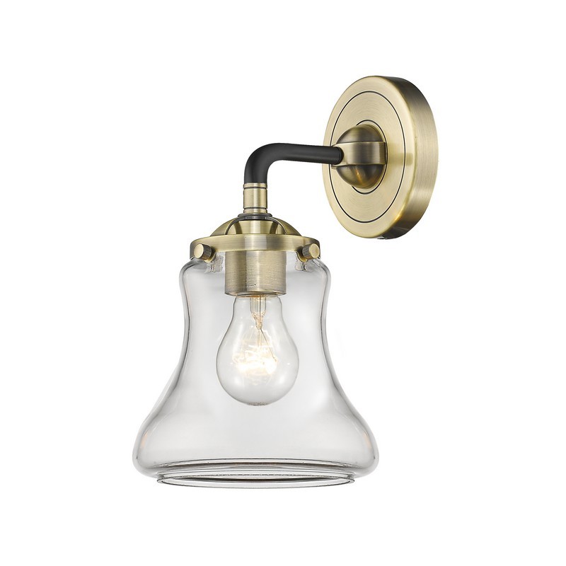 INNOVATIONS LIGHTING 284-1W-G192 NOUVEAU BELLMONT 14 INCH ONE LIGHT UP OR DOWN CLEAR GLASS WALL SCONCE
