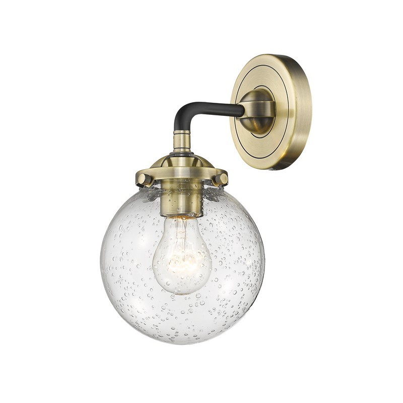 INNOVATIONS LIGHTING 284-1W-G204-6 NOUVEAU BEACON 6 INCH ONE LIGHT UP OR DOWN SEEDY GLASS WALL SCONCE