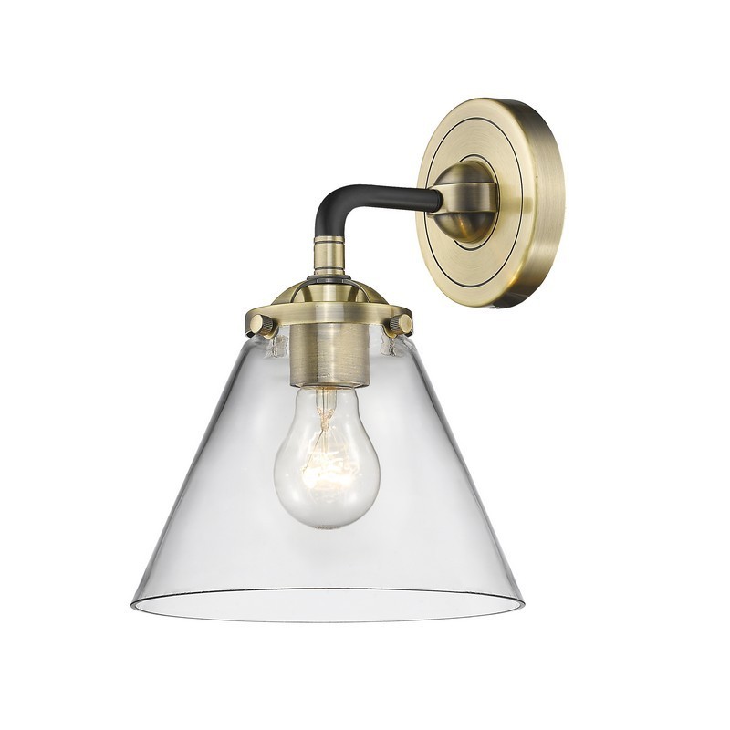 INNOVATIONS LIGHTING 284-1W-G42 NOUVEAU LARGE CONE 15 3/4 INCH ONE LIGHT UP OR DOWN CLEAR GLASS WALL SCONCE