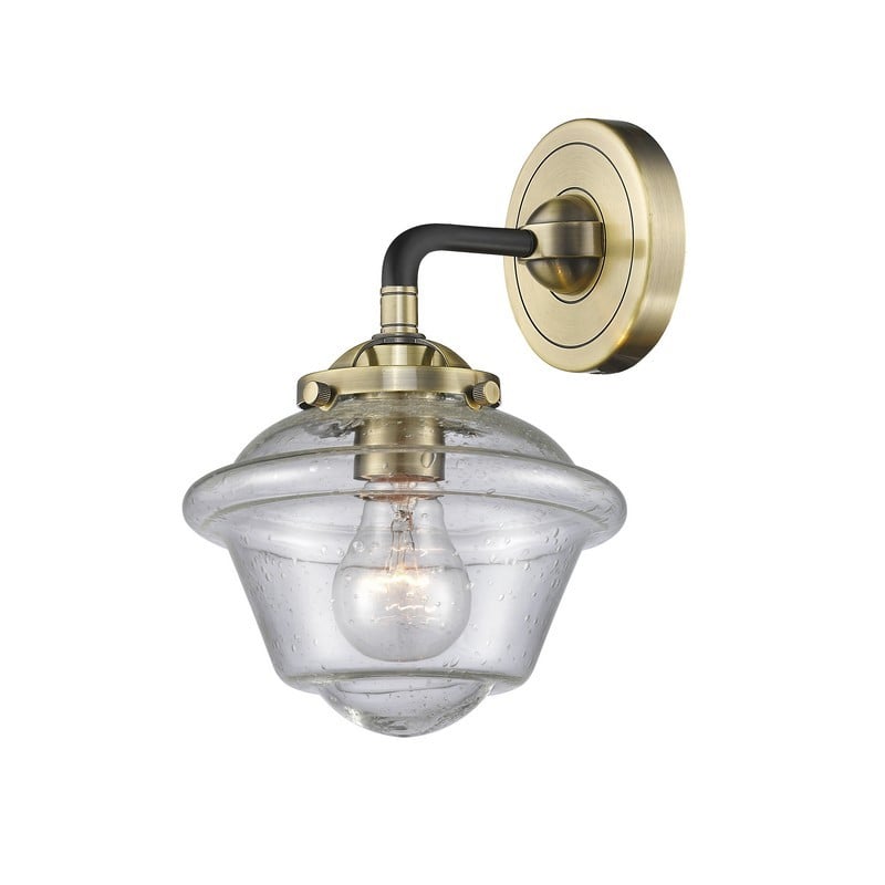 INNOVATIONS LIGHTING 284-1W-G534 NOUVEAU SMALL OXFORD 15 1/2 INCH ONE LIGHT UP OR DOWN SEEDY GLASS WALL SCONCE