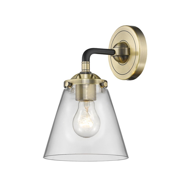 INNOVATIONS LIGHTING 284-1W-G62 NOUVEAU SMALL CONE 14 1/4 INCH ONE LIGHT UP OR DOWN CLEAR GLASS WALL SCONCE