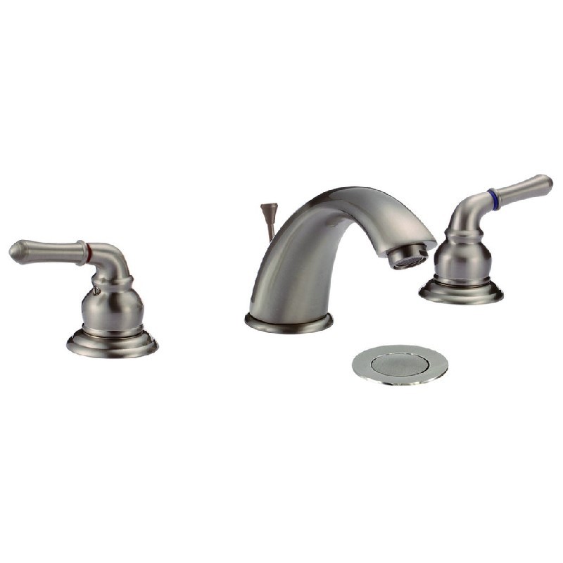 EISEN HOME EH-F9184 DIONNA 4 1/8 INCH WIDESPREAD 3-HOLE BATHROOM SINK FAUCET WITH LEVER HANDLES
