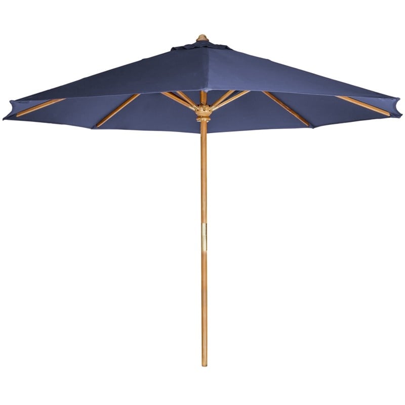 ALL THINGS CEDAR TU90 10 FEET TEAK MARKET UMBRELLA WITH CANOPY