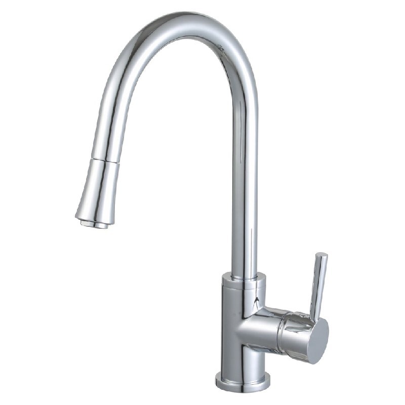 EISEN HOME EH-88120 MIRA 14 5/8 INCH SINGLE HANDLE PULL-DOWN STANDARD KITCHEN FAUCET
