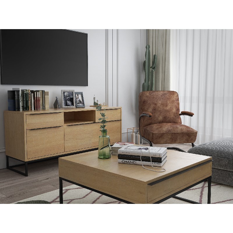 MOE'S HOME COLLECTION UR-1004-03 NEVADA 59 INCH MEDIA CABINET - BROWN