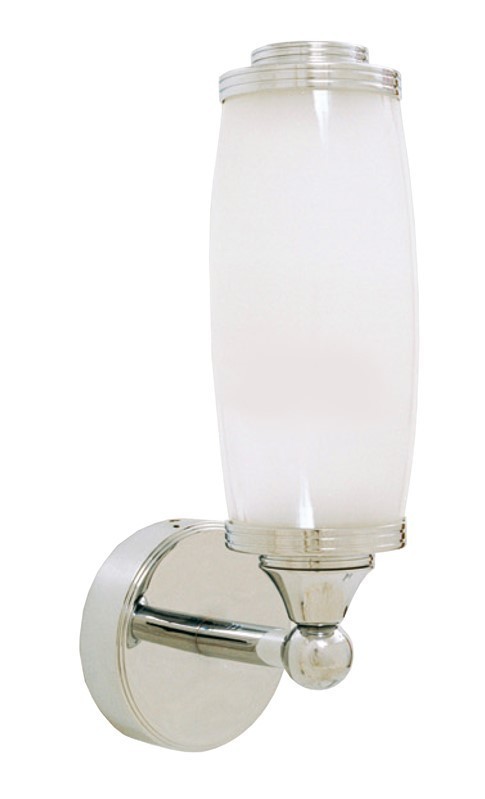 VALSAN 30950 ASTORIA 4 3/4 INCH CONTEMPORARY BATHROOM WALL LIGHT WITH GLASS TUBE SHADE