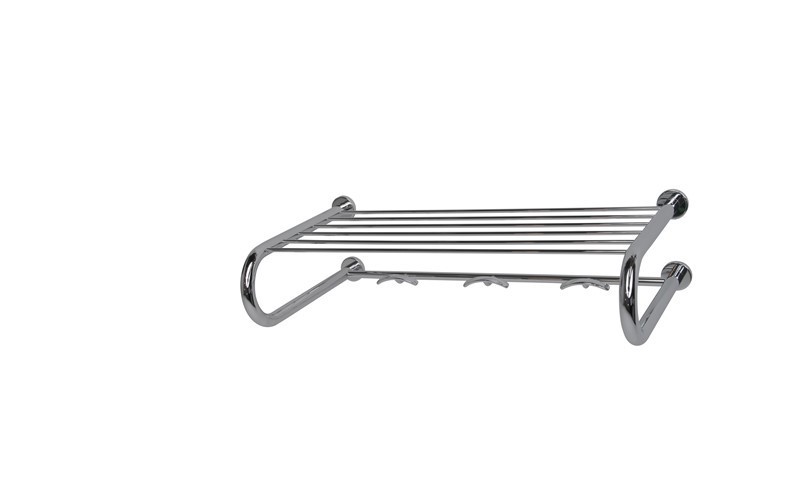 VALSAN 57204 ESSENTIALS 21 1/4 INCH CONTEMPORARY TOWEL RACK WITH HOOKS
