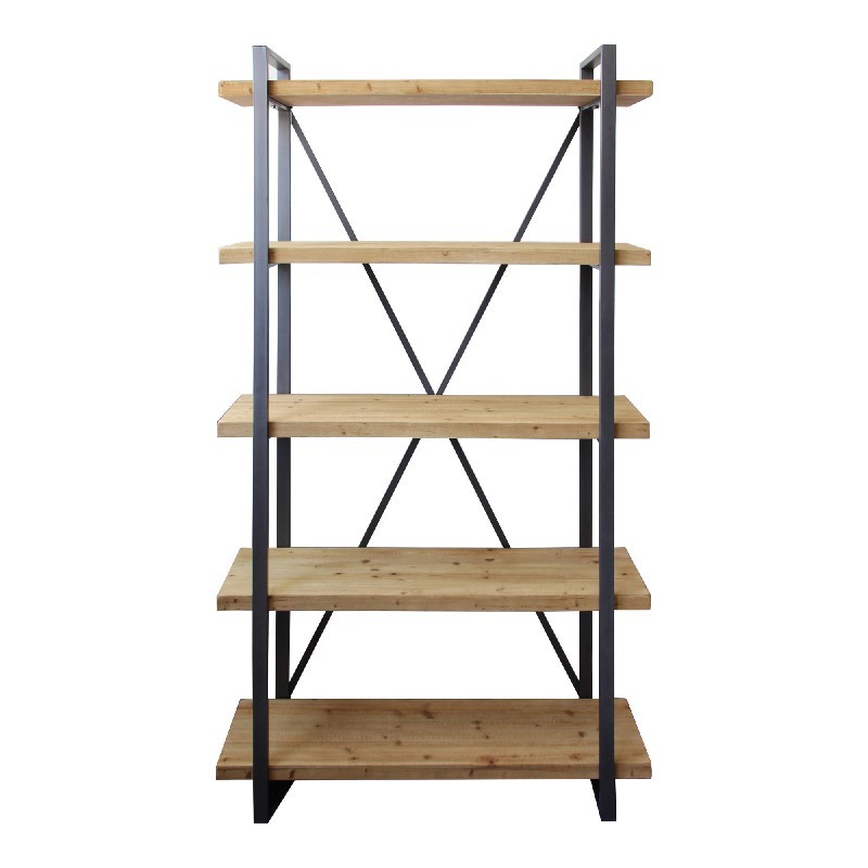MOE'S HOME COLLECTION HU-1086-24 LEX 47 INCH 5 LEVEL SHELF - NATURAL