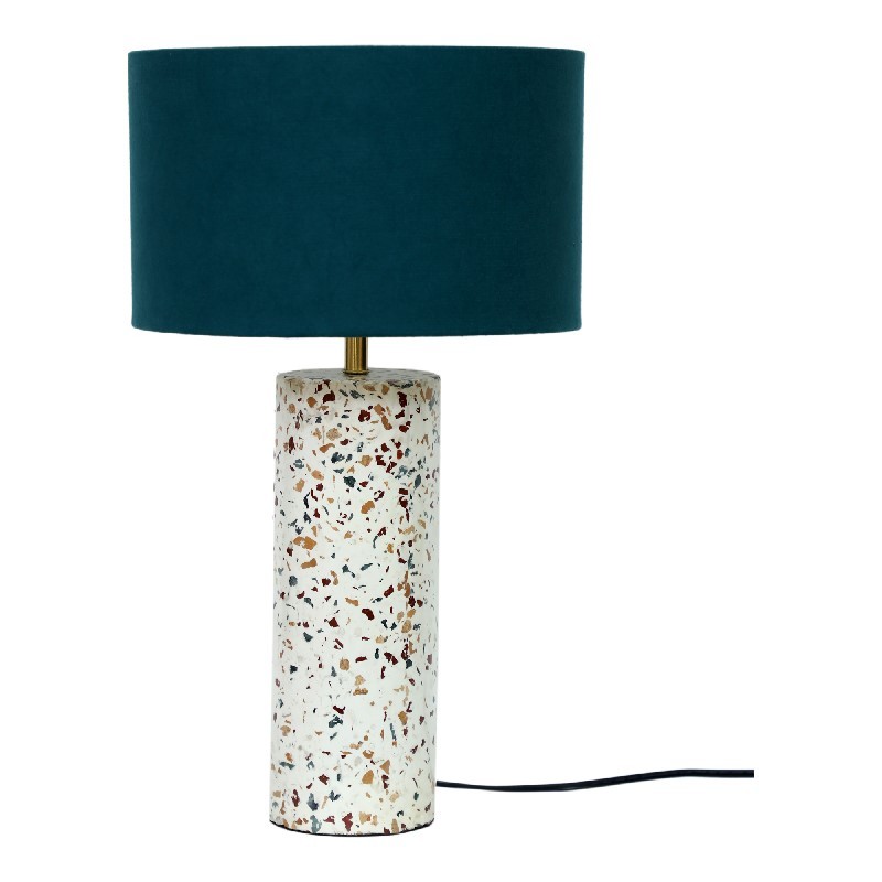 MOE'S HOME COLLECTION OD-1010-37 TERRAZZO 12 INCH CYLINDER TABLE LAMP - MULTI-COLOR