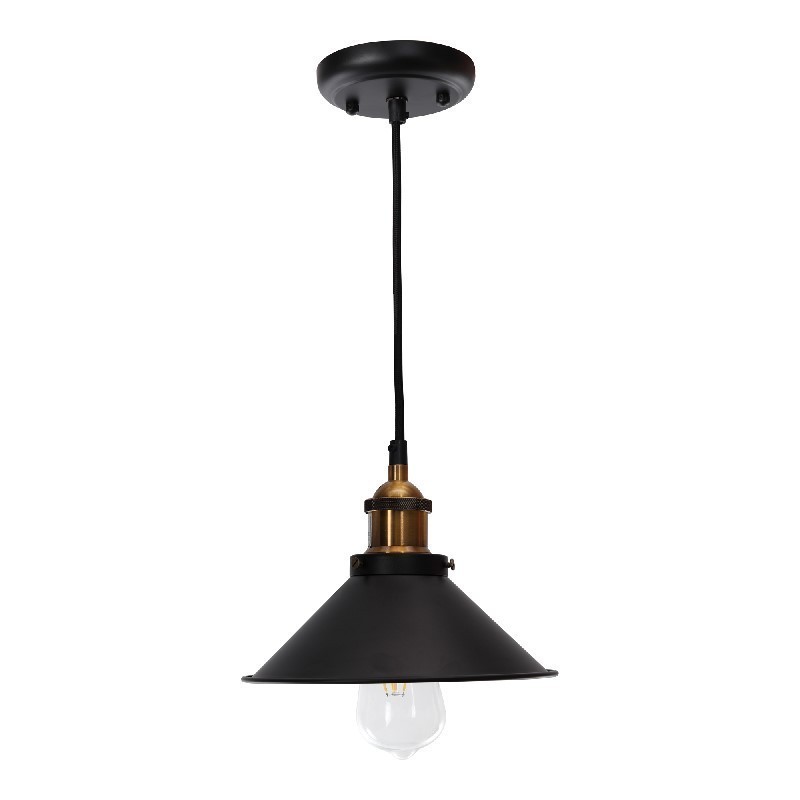 MOE'S HOME COLLECTION RM-1000-02 RENATA 8 INCH PENDANT LAMP - BLACK