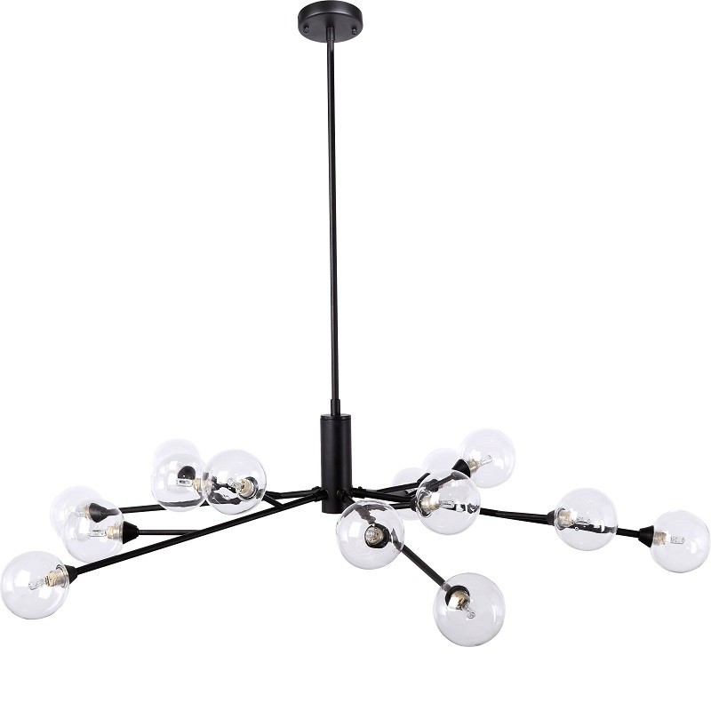 MOE'S HOME COLLECTION RM-1052-02 DRACO 48 INCH PENDANT LAMP - BLACK