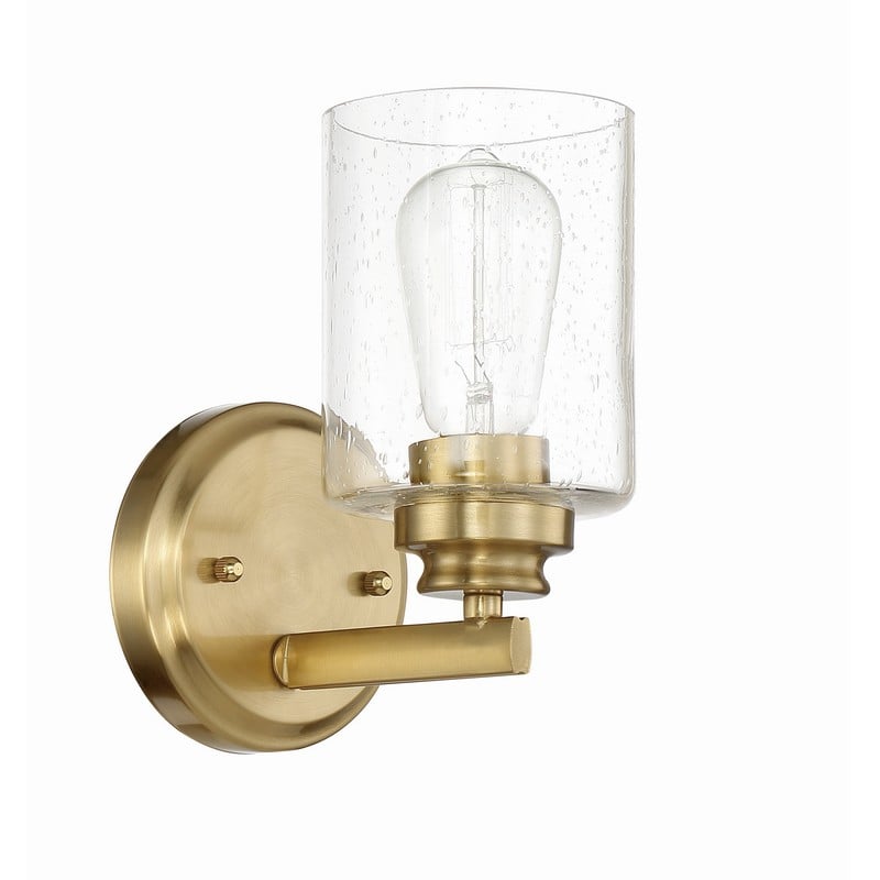 CRAFTMADE 50501-SB BOLDEN 5 INCH 1 LIGHT WALL MOUNT WALL SCONCE LIGHT - SATIN BRASS