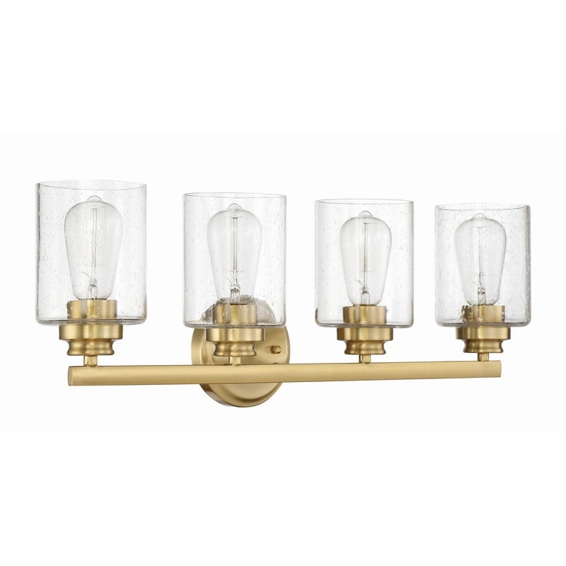 CRAFTMADE 50504-SB BOLDEN 25 1/8 INCH 4 LIGHTS WALL MOUNT VANITY LIGHT - SATIN BRASS