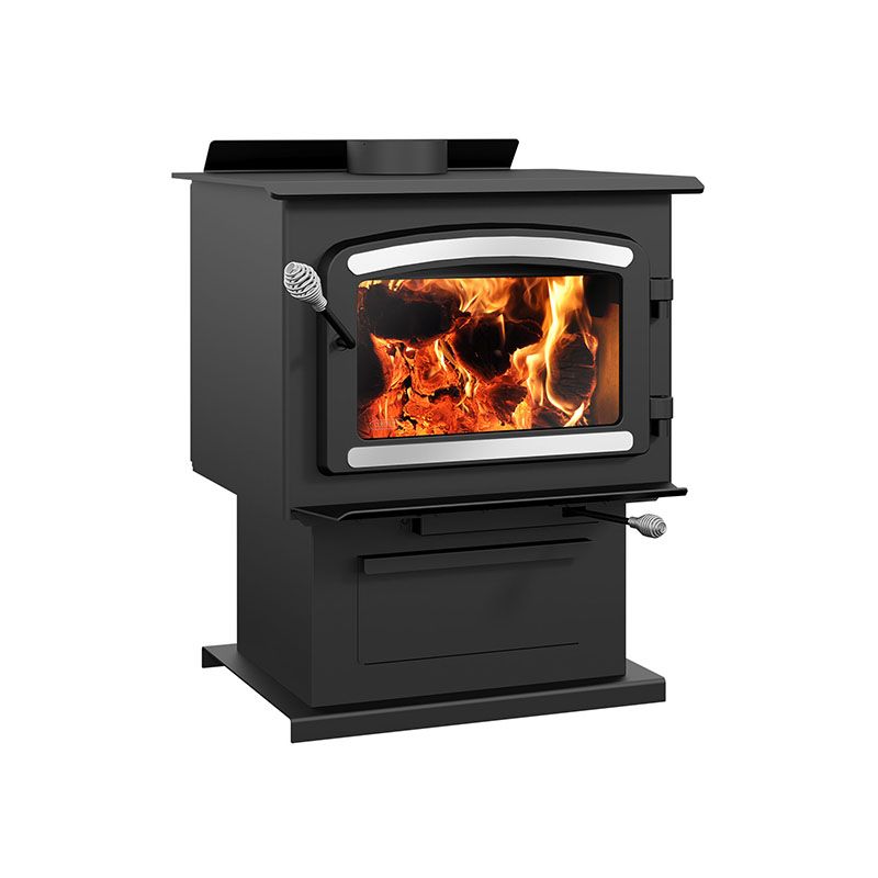 DROLET DB03190 26 INCH HERITAGE WOOD STOVE WITH BLOWER
