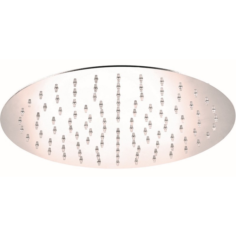 RAIN THERAPY RT PS ZI-34521 12 INCH WALL MOUNTED ROUND SHOWER HEAD WITH 13 3/4 INCH SHOWER ARM