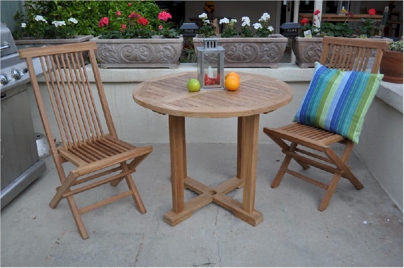 ANDERSON TEAK SET-209 MONTAGE BRISTOL 3 PIECES DINING SET