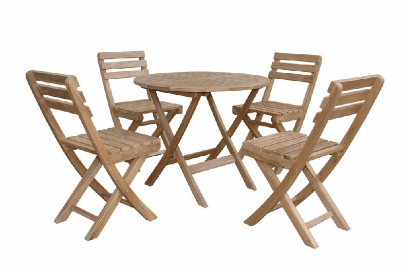 ANDERSON TEAK SET-226 CHESTER ALABAMA 5 PIECES BISTRO SET