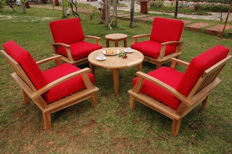 ANDERSON TEAK SET-43 BRIANNA 6 PIECES DEEP SEATING ARMCHAIR SET