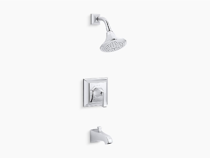 KOHLER K-TS461-4V MEMOIRS STATELY RITE-TEMP 2.5 GPM BATH AND SHOWER VALVE TRIM WITH DECO LEVER HANDLE AND SPOUT