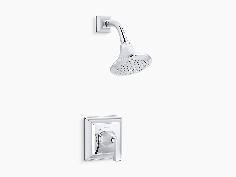 KOHLER K-TS462-4V MEMOIRS STATELY RITE-TEMP 2.5 GPM SHOWER VALVE TRIM WITH LEVER HANDLE AND SHOWER HEAD