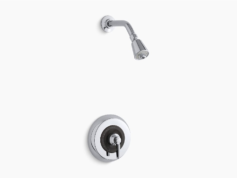 KOHLER K-TS6910-4A-CP TRITON RITE-TEMP 2.5 GPM SHOWER VALVE TRIM WITH LEVER HANDLE AND SHOWER HEAD - POLISHED CHROME