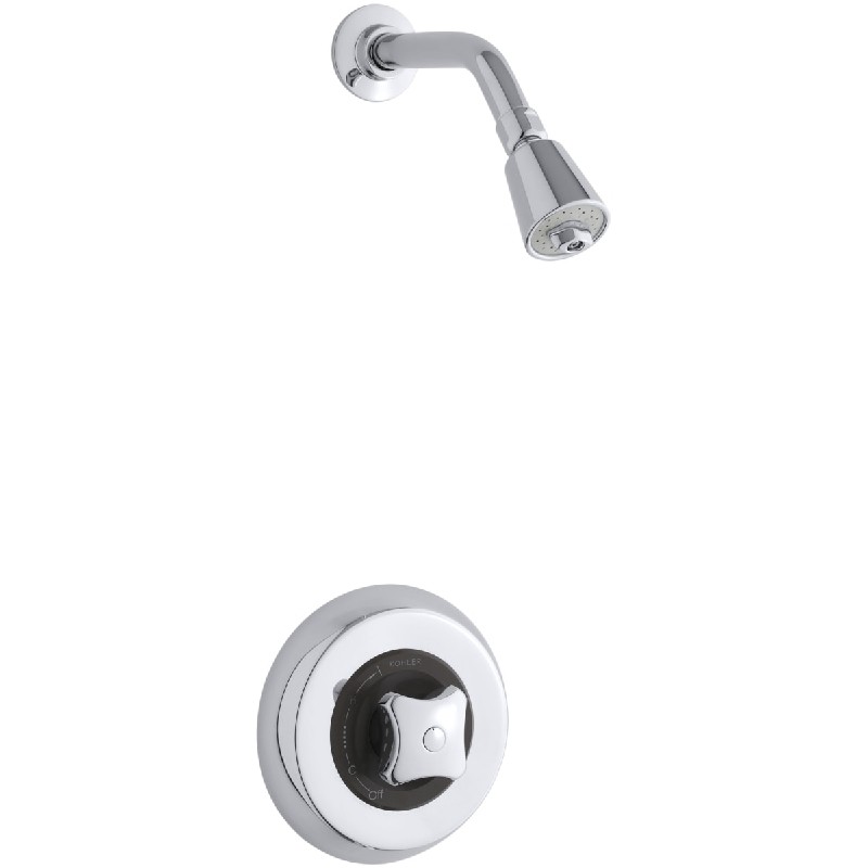 KOHLER K-TS6910-4G-CP TRITON RITE-TEMP 1.75 GPM SHOWER VALVE TRIM WITH LEVER HANDLE AND SHOWER HEAD - POLISHED CHROME